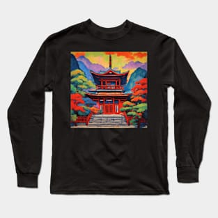 fauvsim art pagoda japan Long Sleeve T-Shirt